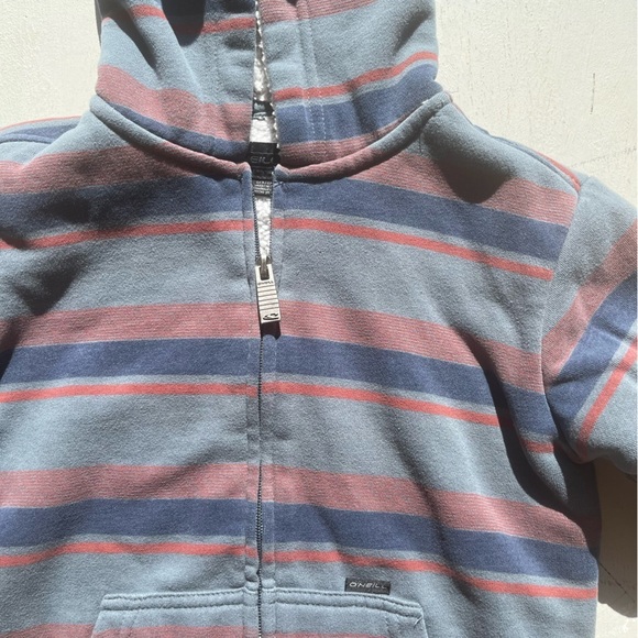Kid's O'Neill Hoodie Multicolor Striped 4 Lined Zip Outdoor Camping Hike Surf - Picture 4 of 11